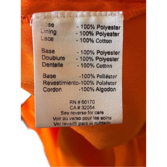 Payal Jain Anthropologie Tiered Tulle Ruffle Maxi Dress Orange Size 4 EUC - Picture 8 of 8